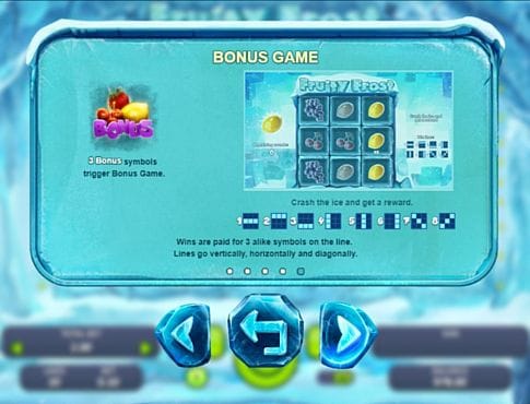 Правила бонусной игры в слоте Fruity Frost